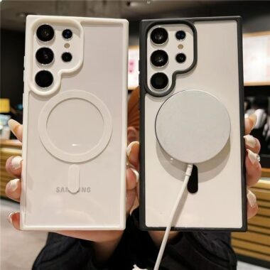 Clear acrylic magnetic soft Samsung S24 Ultra phone case