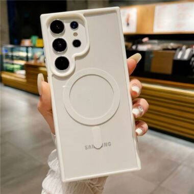 Clear acrylic magnetic soft Samsung S24 Ultra phone case