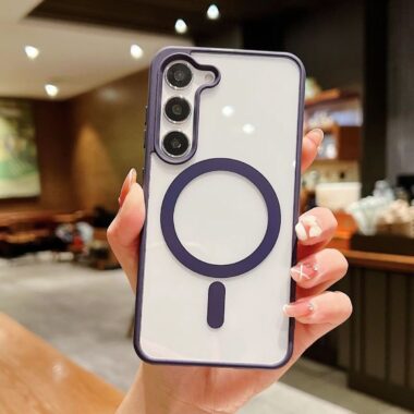 Clear magnetic silicone Samsung S24 Ultra shockproof case