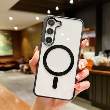 Clear magnetic silicone Samsung S24 Ultra shockproof case