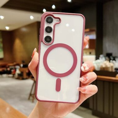 Clear magnetic silicone Samsung S24 Ultra shockproof case