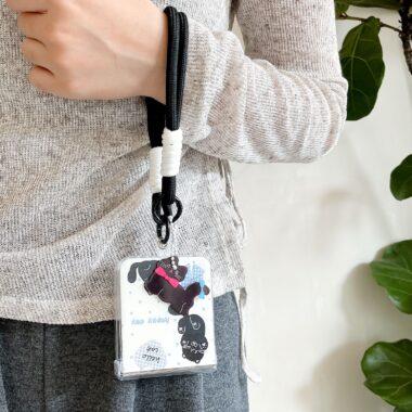 Clear cute black cat lanyard shockproof Samsung Z Flip6 case