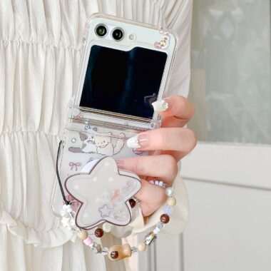 Korean cute cat clear shockproof Samsung Z Flip6 case