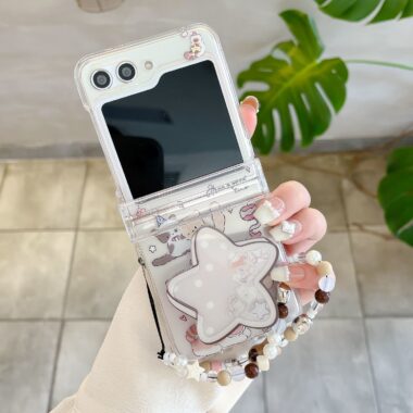 Korean cute cat clear shockproof Samsung Z Flip6 case