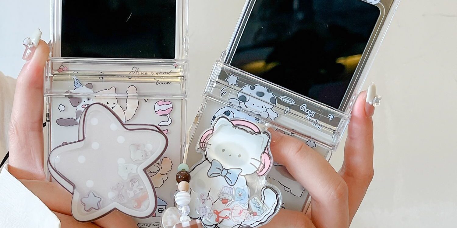 Korean cute cat clear shockproof Samsung Z Flip6 case