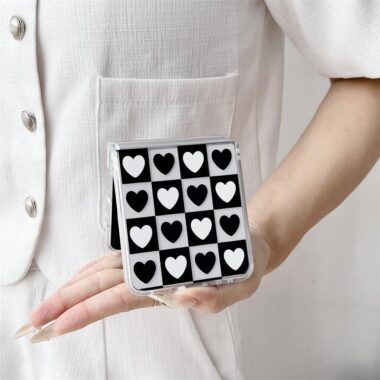 Clear heart bracelet shockproof Samsung Z Flip6 phone case