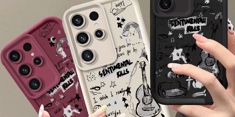 Vintage English guitar full cover shockproof Samsung Ultra case