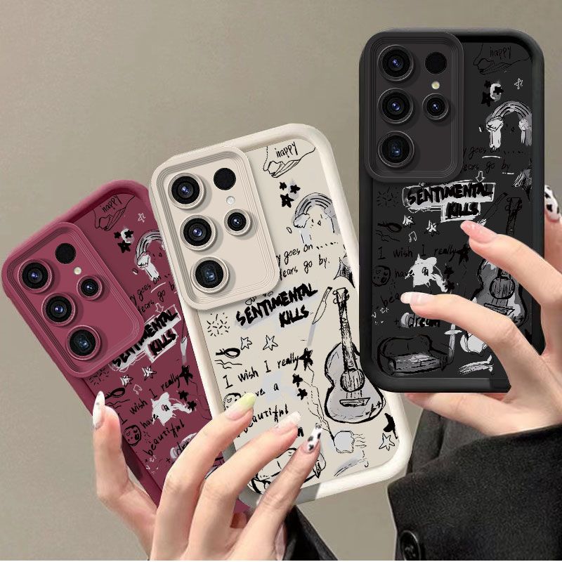 Vintage English guitar full cover shockproof Samsung Ultra case