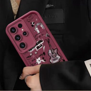 Vintage English guitar full cover shockproof Samsung Ultra case