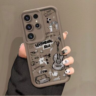 Vintage English guitar full cover shockproof Samsung Ultra case