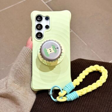 Cute wave texture magnetic soft-touch Samsung shockproof case