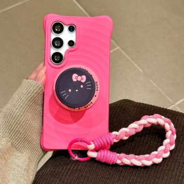 Cute wave texture magnetic soft-touch Samsung shockproof case