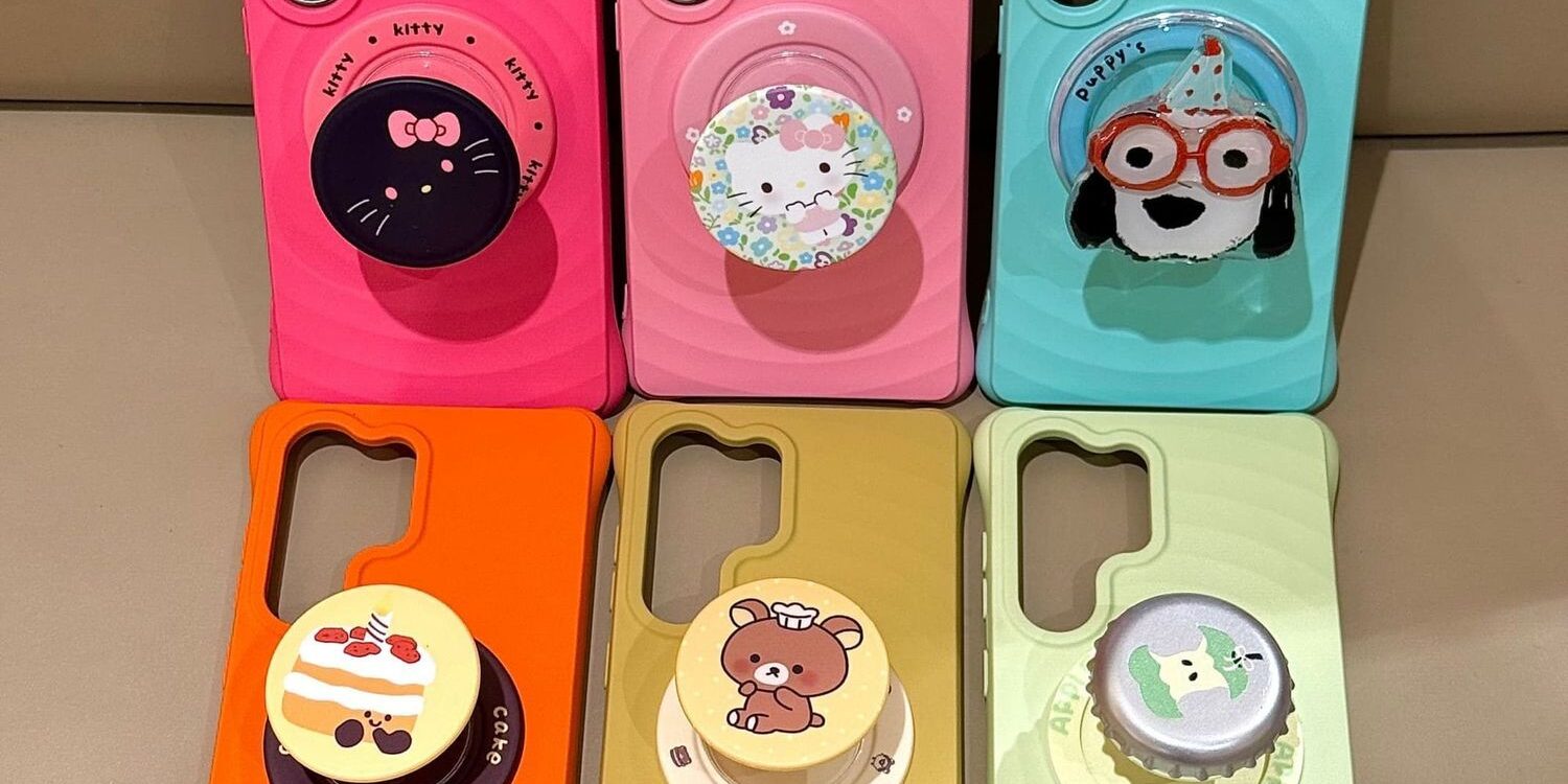 Cute wave texture magnetic soft-touch Samsung shockproof case