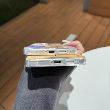 Cute Winnie Bear clear shockproof Samsung S22 S23 S24 S25 Ultra case