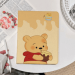 Cartoon Winnie the Pooh book-style soft iPad case with stand