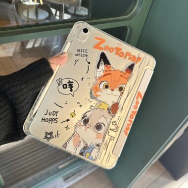 Cartoon Zootopia acrylic Y shape folding iPad case