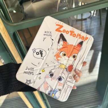 Cartoon Zootopia acrylic Y shape folding iPad case