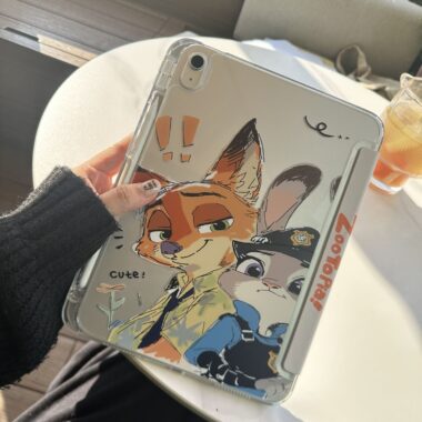 Cartoon Zootopia acrylic Y shape folding iPad case